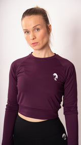 Crop Top Long Sleeve Grape