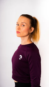 Crop Top Long Sleeve Grape