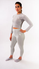 Crop Top Long Sleeve Mookey grey
